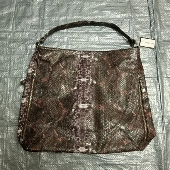 ☃️🚨Nine West mixed print large shoulder bag with side zippers - Picture 8 of 8